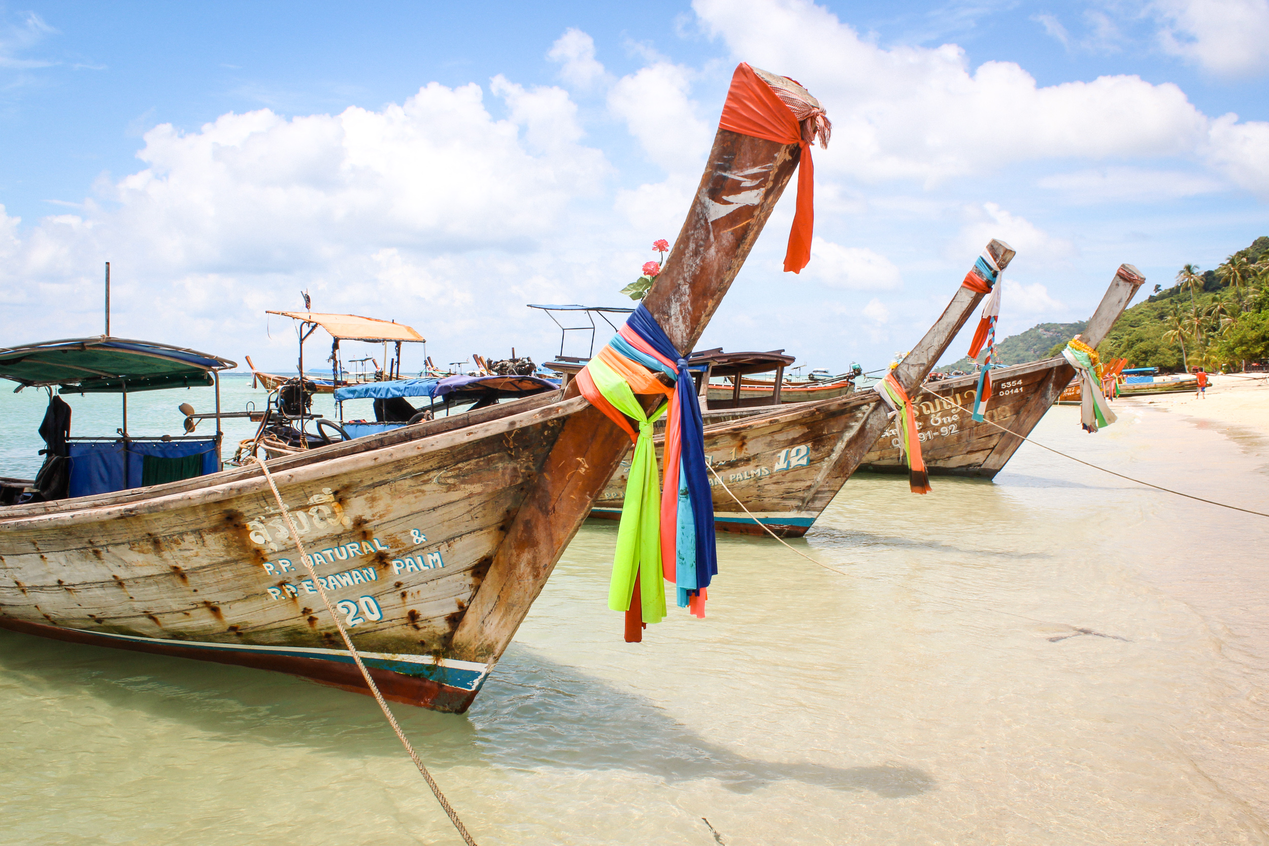 Long tail boats at Phi Phi Island, Thailand