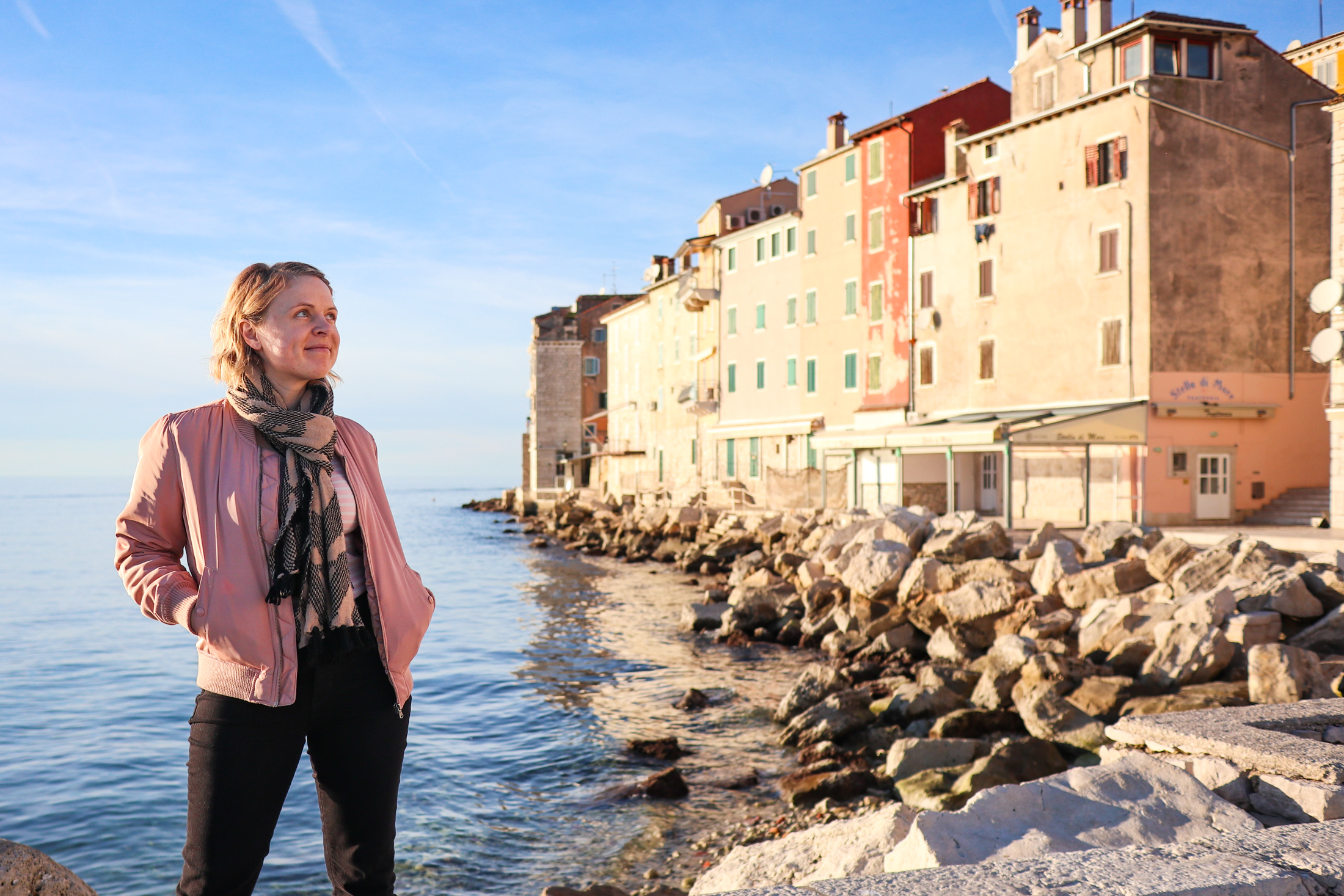Colourful buildings in Rovinj on Croatia's Adriatic coast