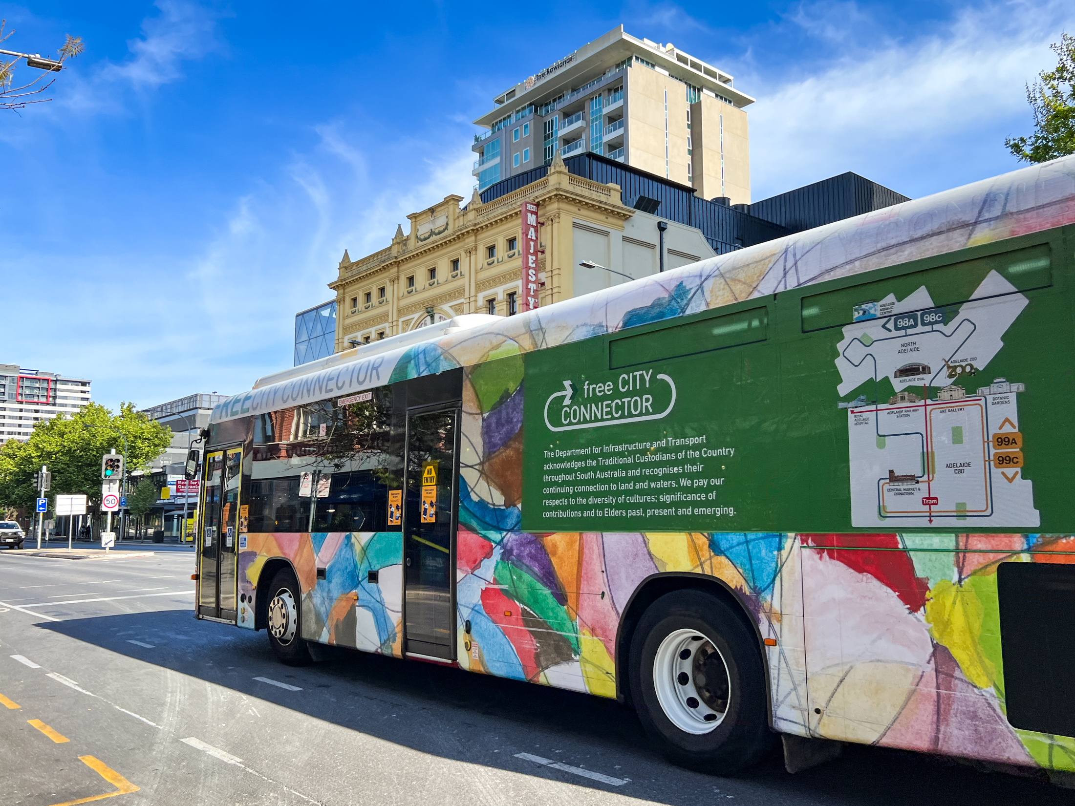Free City Connector Bus in Adelaide