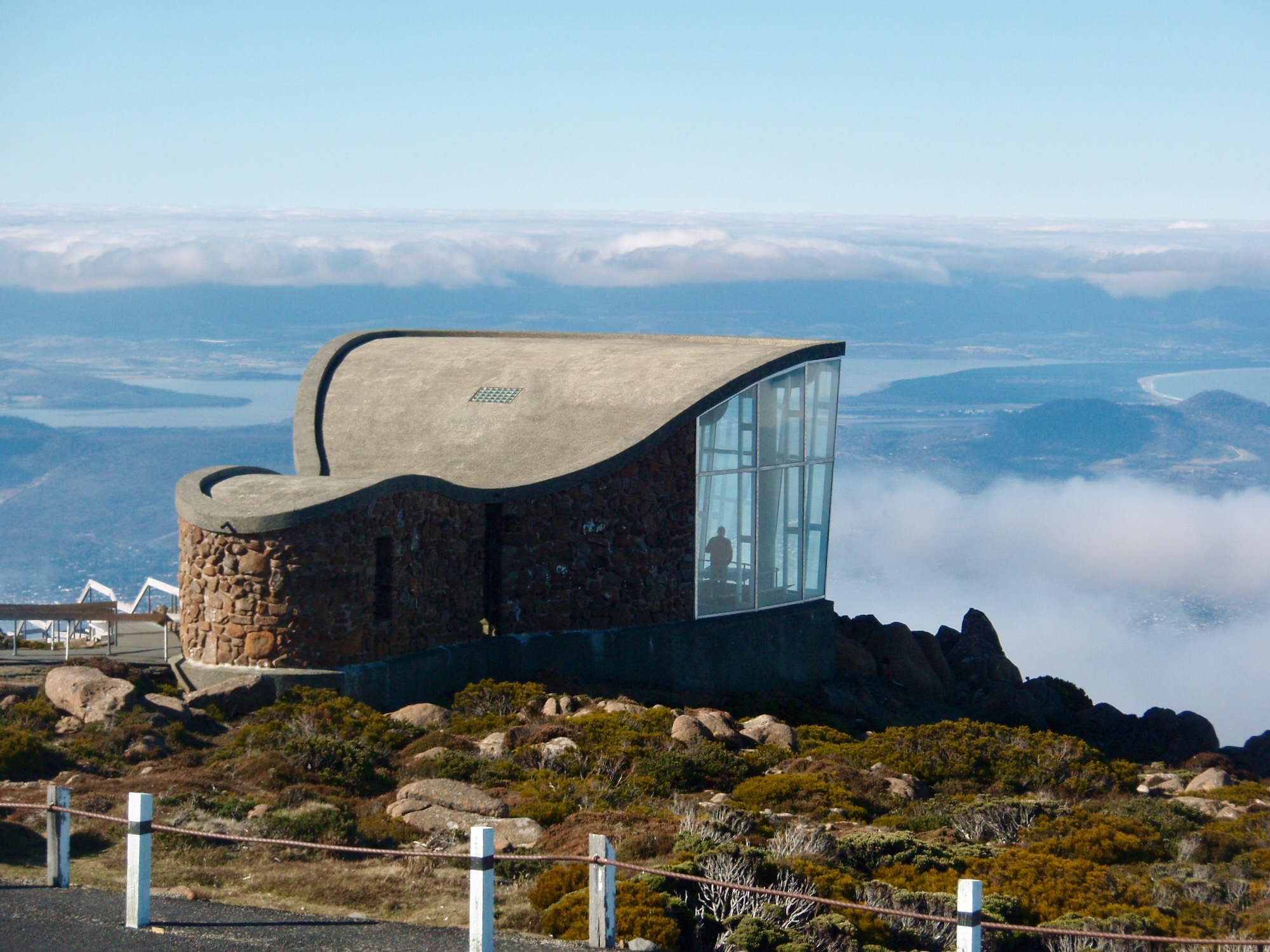 Summit Observation Shelter on Mount Wellington in Hobart, Tasmania